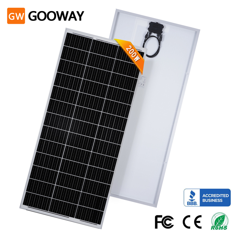 200w zonnepaneel 12v Mono Off Grid Power Voor RV Campervan Boot Caravan Motorhome