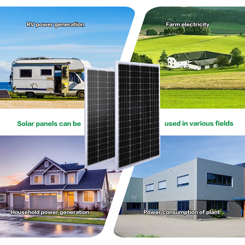 200w zonnepaneel 12v Mono Off Grid Power Voor RV Campervan Boot Caravan Motorhome